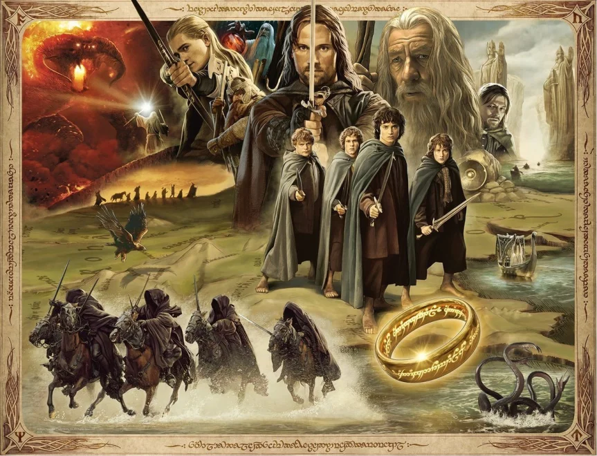 Ravensburger Puzzle Pán prsteňov: Spoločenstvo prsteňa 2000 dielikov