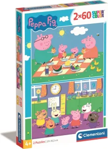 Puzzle pre deti Clementoni 2x60 dielikov Prasiatko Peppa