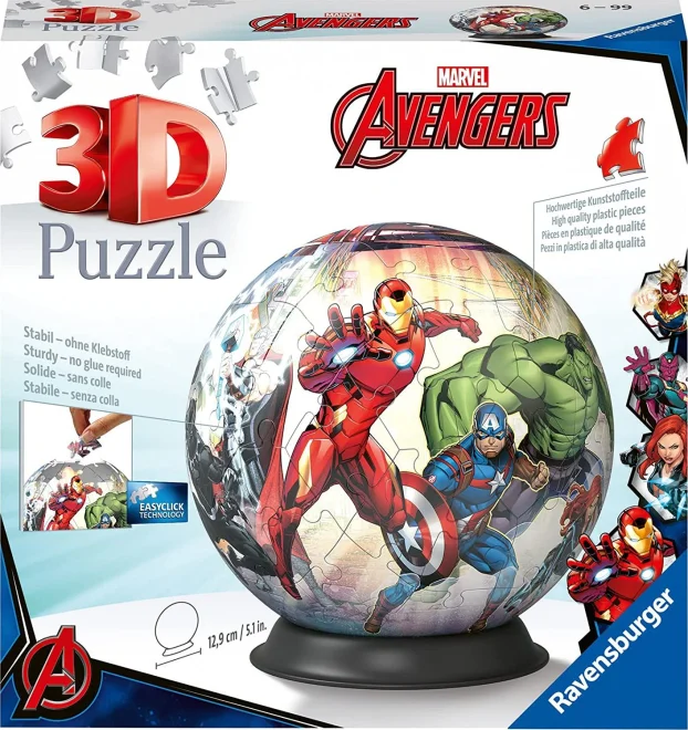 Ravensburger 3D Puzzleball Marvel: Avengers 73 dielikov