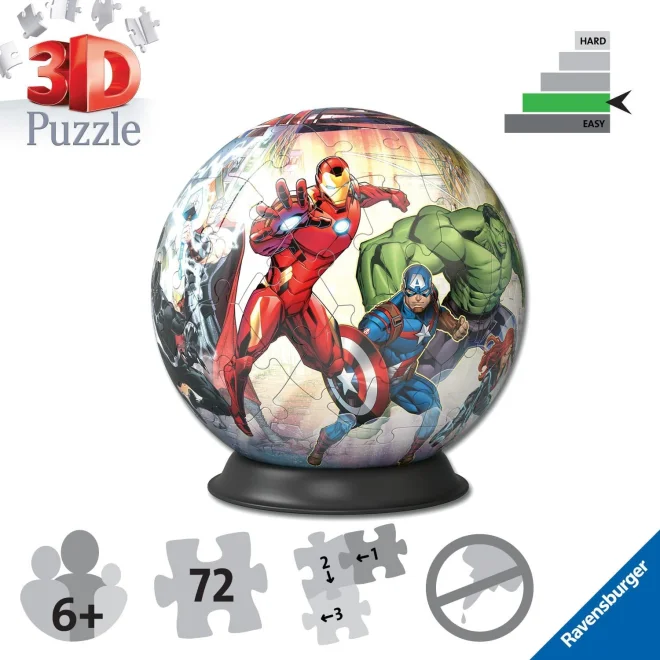 Ravensburger 3D Puzzleball Marvel: Avengers 73 dielikov
