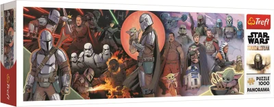 Panoramatické puzzle The Mandalorian: Dobrodružství 1000 dílků