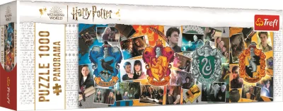 Panoramatické puzzle Harry Potter: Čtyři bradavické koleje 1000 dílků