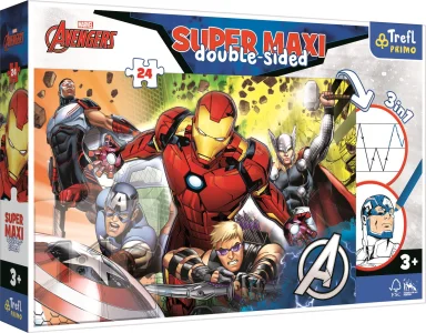 Oboustranné puzzle Avengers SUPER MAXI 24 dílků