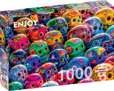 Puzzle Farebné lebky 1000 dielikov