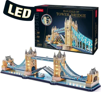 Svietiace 3D puzzle Tower Bridge 222 dielikov