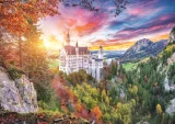 Puzzle Pohled na zámek Neuschwanstein, Německo 500 dílků