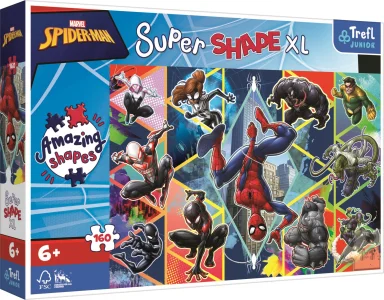Puzzle Super Shape XL Spiderman: Přidej se 160 dílků