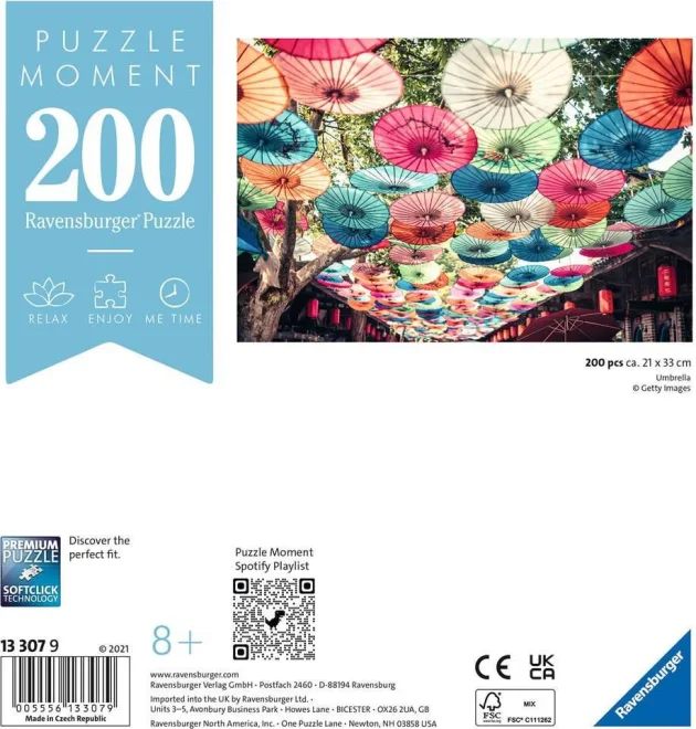 Puzzle Ravensburger 200 dielikov Moment: Dáždniky