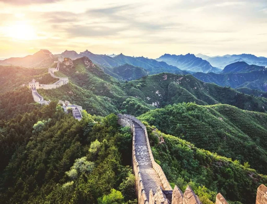Ravensburger Puzzle Čínsky múr pri západe slnka 2000 dielikov