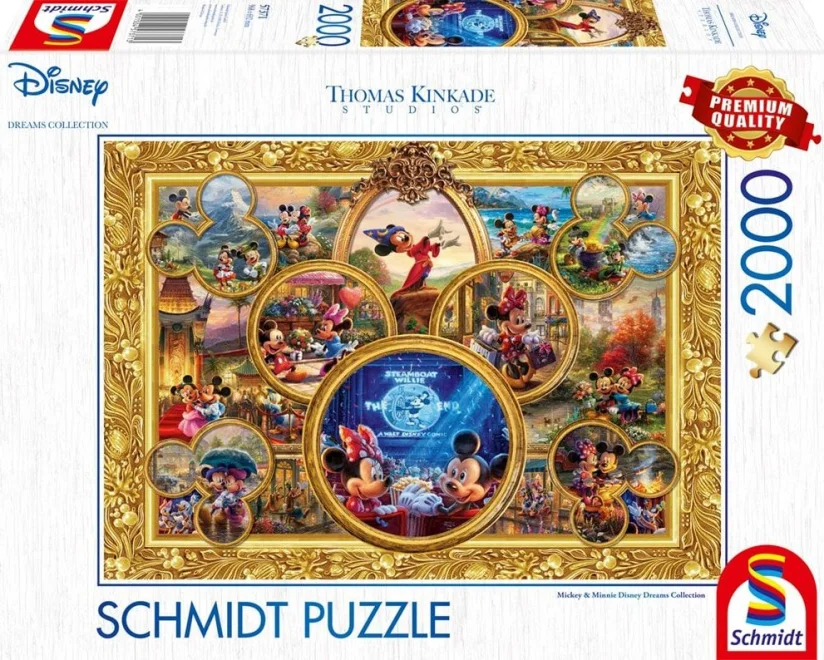Schmidt Puzzle Koláž: Mickey a Minnie 2000 dielikov