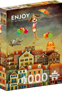Puzzle Nad mestom 1000 dielikov