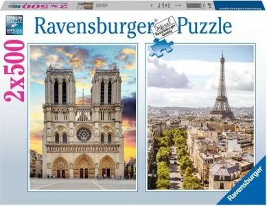 Puzzle Návštěva Paříže 2x500 dílků