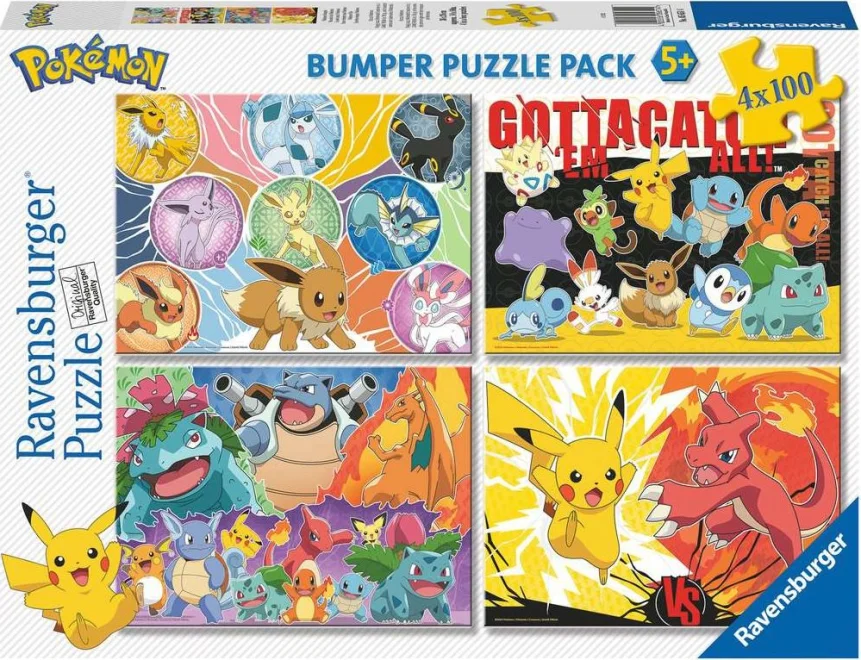 Ravensburger Puzzle Pokémon 4x100 dielikov