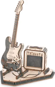 Rokr 3D dřevěné puzzle Elektrická kytara 140 dílků