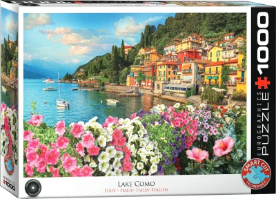 Puzzle Lago di Como - Komské jezero, Itálie 1000 dílků