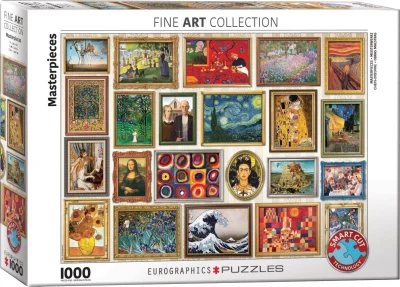 Puzzle Koláž: Krásné umění 1000 dílků