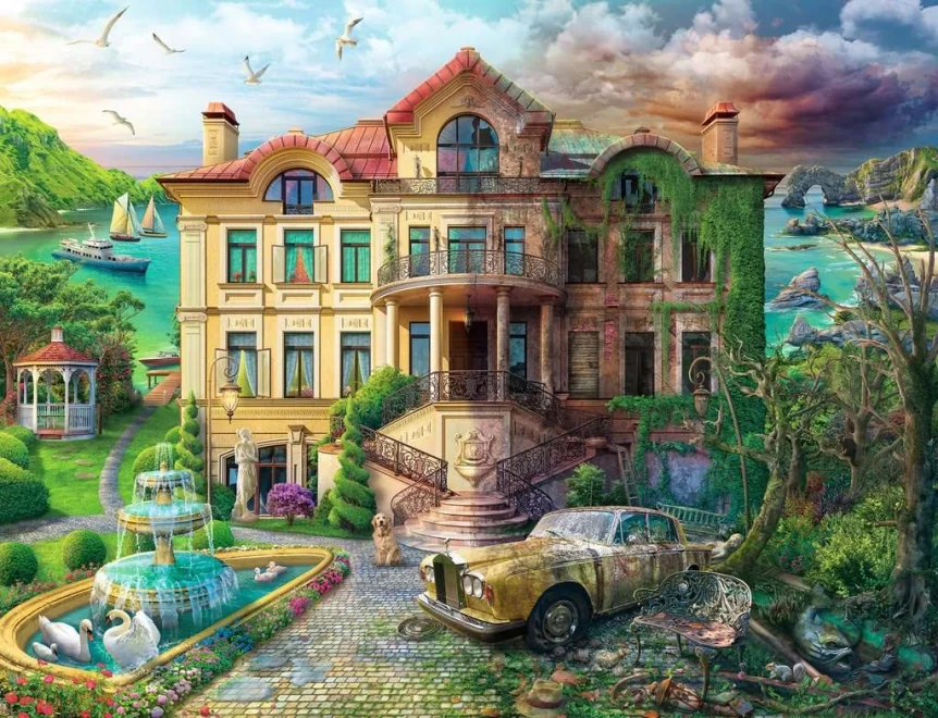 Ravensburger Puzzle Sídlo v zátoke 2000 dielikov