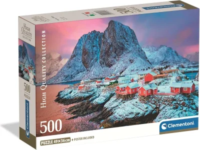 Puzzle Clementoni 500 dielikov Dedina Hamnøy