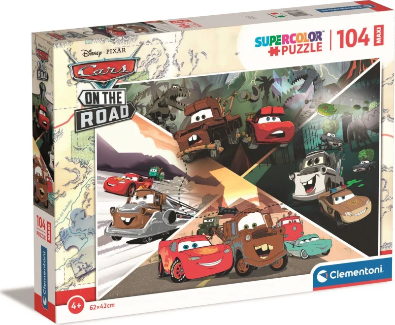 Clementoni Puzzle Autá na cestách MAXI 104 dielikov