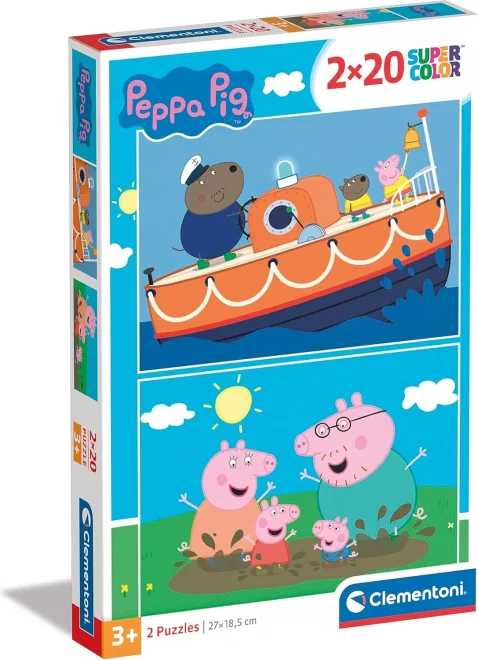 Clementoni Puzzle Prasiatko Peppa 2x20 dielikov