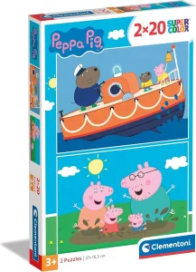 Puzzle Prasiatko Peppa 2x20 dielikov