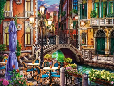 Puzzle Za soumraku v Benátkách XL 750 dílků