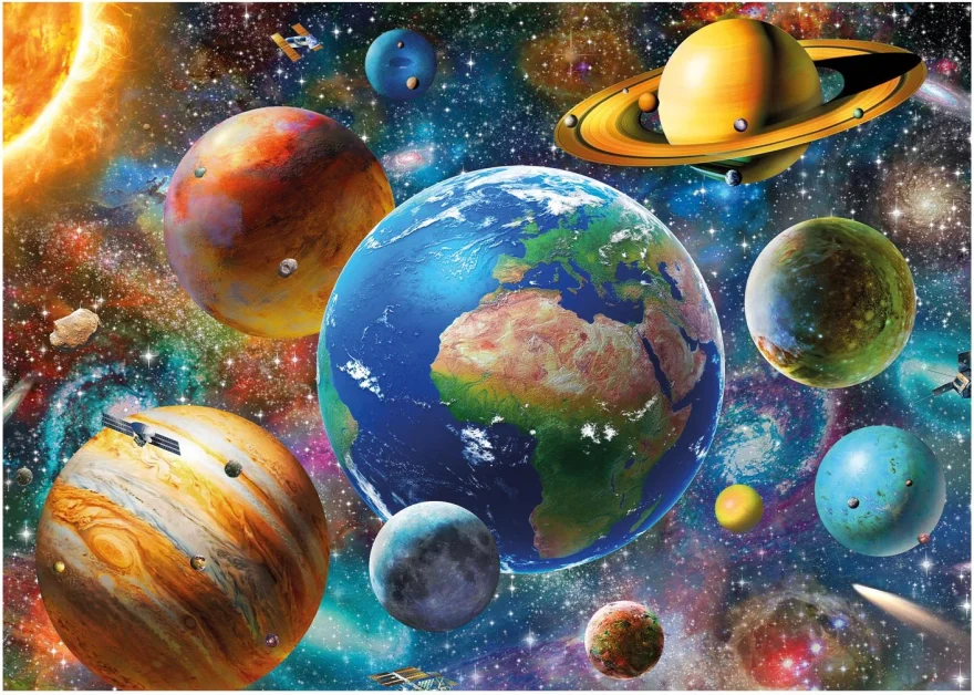 Dino Svietiace puzzle Planéty 1000 dielikov