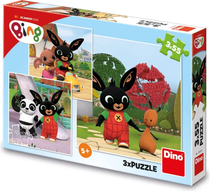 Dino Puzzle Bing sa hrá 3x55 dielikov