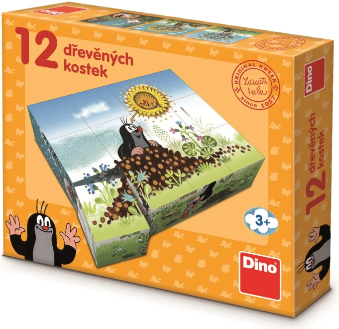 Dino Obrázkové kocky Krtkov rok, 12 kociek