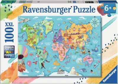 Puzzle Mapa světa XXL 100 dílků