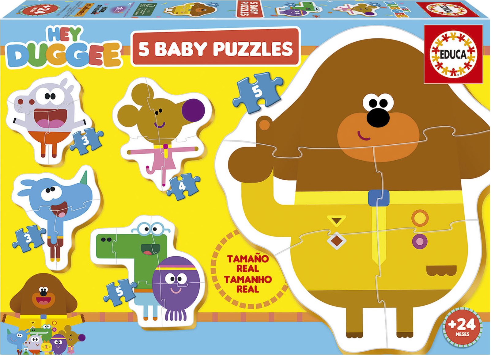 EDUCA Baby puzzle Hey Duggee 5v1 (3-5 dílků)