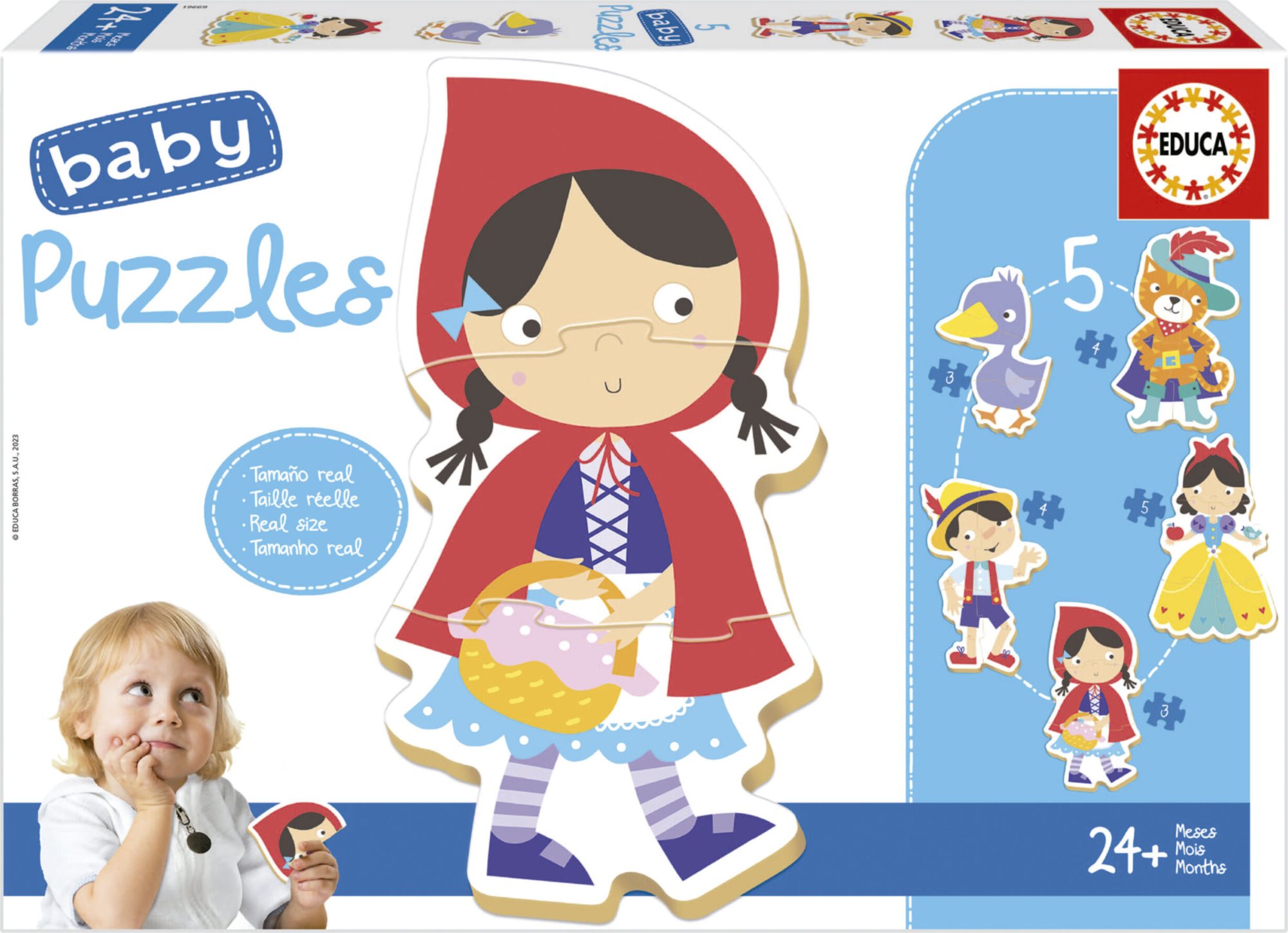 EDUCA Baby puzzle Pohádky 5v1 (3-5 dílků)