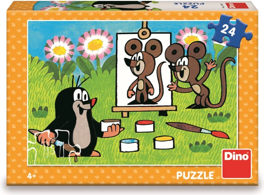 Dino Puzzle Krtko maliarom 24 dielikov