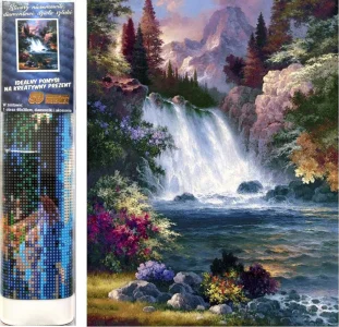Diamantové maľovanie Vodopád 40x30cm