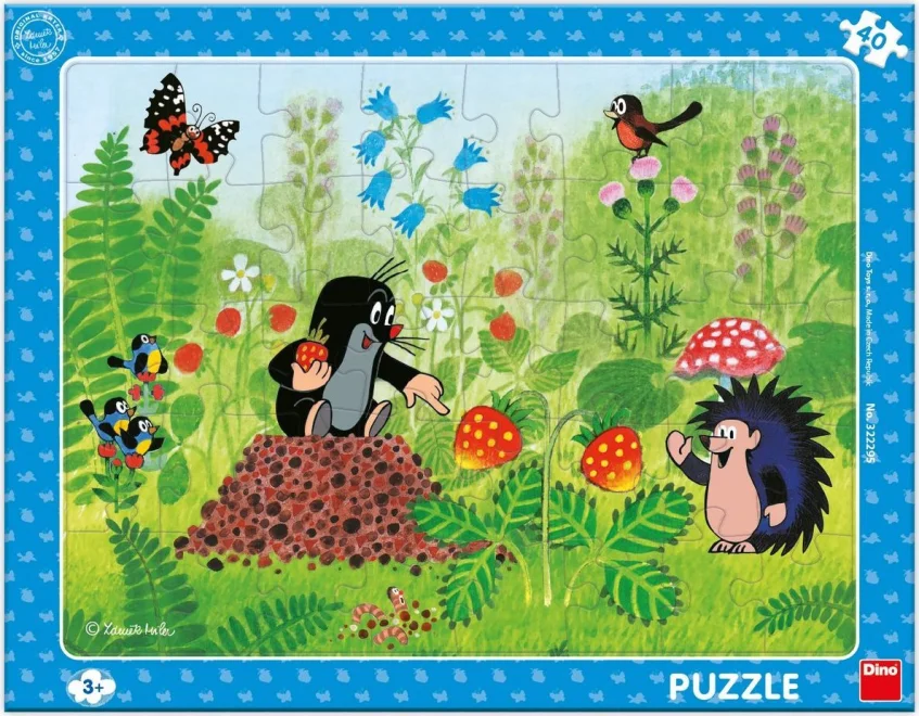 Dino Puzzle Krtko a jahody 40 dielikov