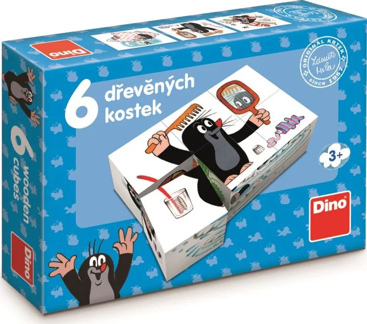 Dino Obrázkové kocky Krtko, 6 kociek