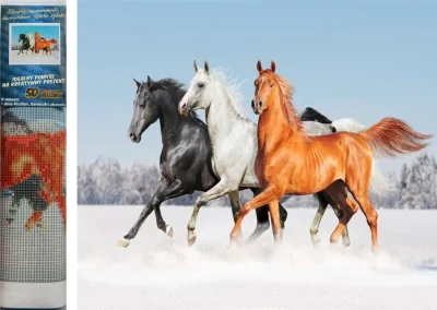 Diamantové malování Koňské trio 40x30cm