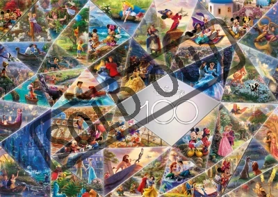 Puzzle Disney: Oslava 100 let - koláž 1000 dílků
