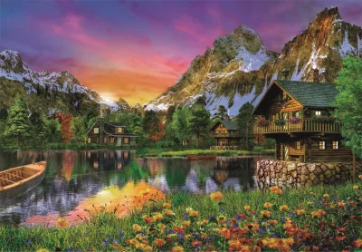 Puzzle Jezero v Alpách 6000 dílků