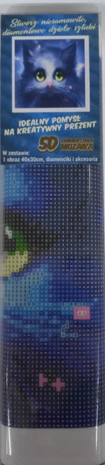 Norimpex Diamantové maľovanie Sivé mačiatko 40x30cm
