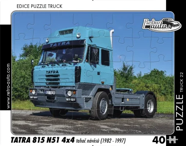 Puzzle TRUCK č.22 Tatra 815 N51 4x4 tahač návěsů (1982-1997) 40 dílků