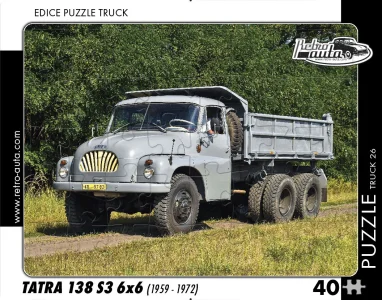 Puzzle TRUCK č.26 Tatra 138 S3 6x6 (1959-1972) 40 dílků