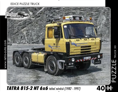 Puzzle TRUCK č.30 Tatra 815-2 NT 6x6 tahač návěsů (1982-1997) 40 dílků