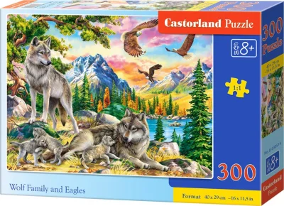 Puzzle Rodina vlků a orli 300 dílků