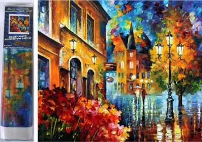 Diamantové maľovanie Prechádzka mestom 40x30cm