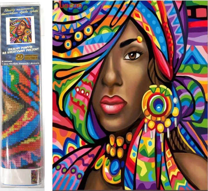 Norimpex Diamantové maľovanie Afričanka 40x30cm