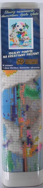 Norimpex Diamantové maľovanie Farebné šteniatko 40x30cm