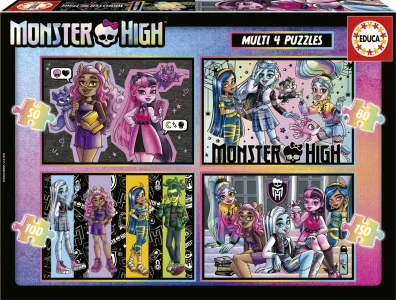 Puzzle Monster High 4v1 (50,80,100,150 dílků)