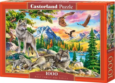 Puzzle Vlčí rodinka 1000 dílků