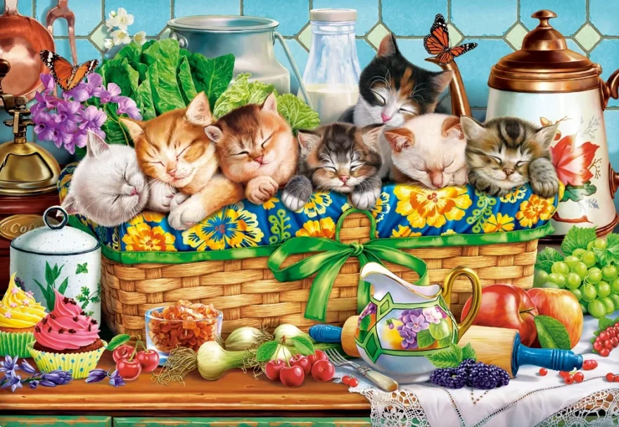 Castorland Puzzle Driemajúce mačiatka 1000 dielikov